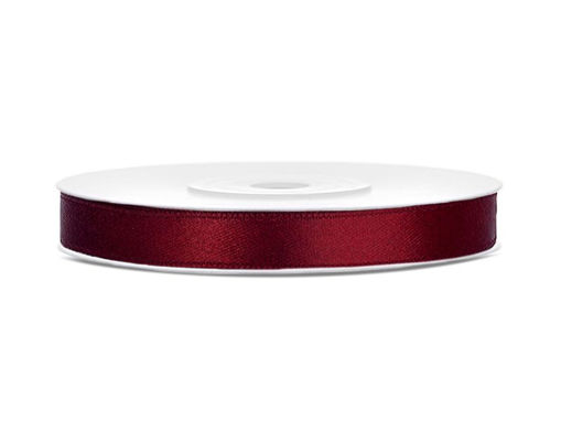 Picture of SATIN RIBBON DEEP RED 6MM PER METRE